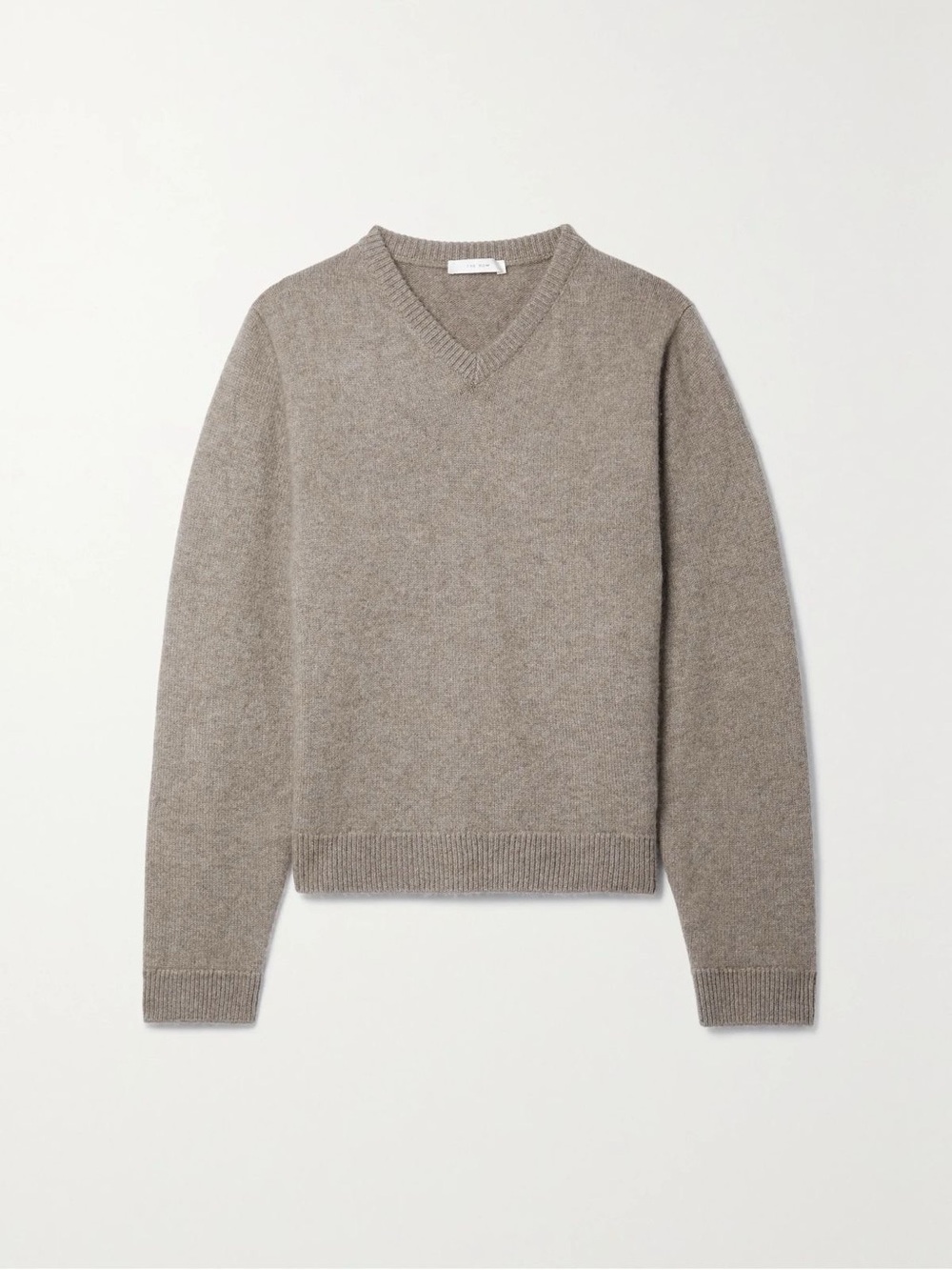 RARE The Row Enrica Crewneck Sweater in Taupe Brown XS